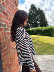 Blue Striped Sweat Top Mollie