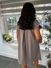 Mocha Smock T-Shirt Dress Hazel