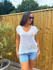 White Star Knit Top Devon