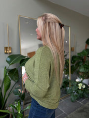 Olive Soft Touch Star Top Kelly
