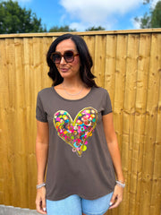 Chocolate Confetti Heart Tee Eliza