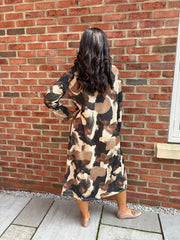 Black Watercolour Shimmer Dress Freya