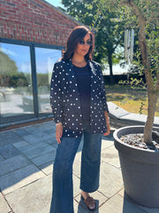 Navy Polka Dot Take You Anywhere Jacket