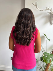 Lipstick Ruffle Vest Simone