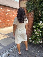 Stone Textured Tie Dress Corrina