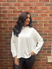 Winter White Hooded Sweat Top Ada