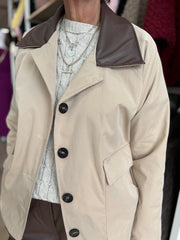 Stone Cropped Trench Coat