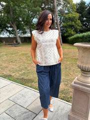 Stone Sleeveless Paisley Top Caitlyn