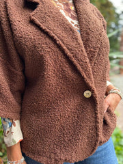 Chocolate Boucle Jacket Lara