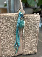 Teal Pearl key chain