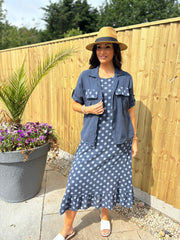 Navy Polka Dot Co-Ord Set Beverly