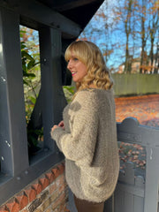 Mocha Shimmer V Neck Knit Seren