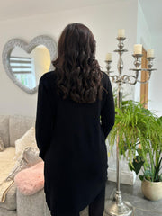 Black Chevron Knit Jumper Dress Kelly