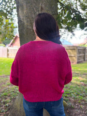 Lipstick Cosy Knit Cardi Sofia