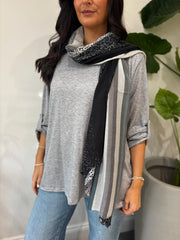 Grey Marl Two Piece Scarf Knit Danni