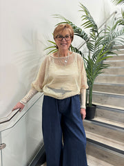 Gold Two Piece Net Top Ember