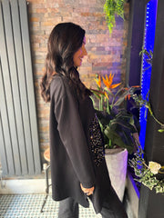 Black Ruch Sequin Detail Top Avril