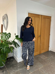 Navy V Neck Knit Jodie