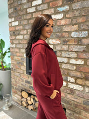 Wine Zip Up Hoodie Alice