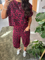 Wine Leopard Set Cara