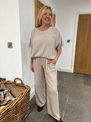 Stone Bubble Cotton Trousers
