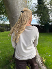 Stone Ribbed Flower Top Mika