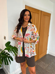 White Multi Pattern Blouse Rachel
