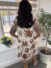 Chocolate Tropical Butterfly Dress Jodie