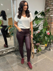 Wine Coated Trousers