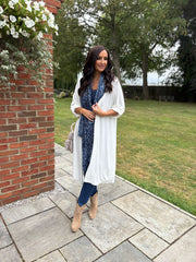 Winter White Super Soft Longline Cardi Mary