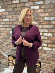 Grape Edge Top Edge Cardi Lynn