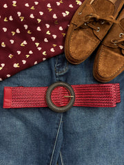 Wine Gold Ring Shimmer Belt