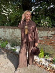 Chocolate Military Jacket Liberty