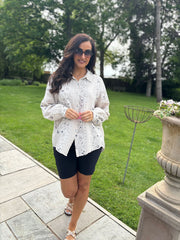 Stone Paisley Bubble Cotton Shirt Alina
