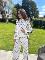 White Premium Cotton Polka Dot Set Dakota