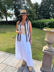 Navy Striped Sleeveless Blouse Lola