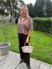 Mocha Ruched Waist Jacket Misty