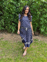 Navy Polka Dot Skirt Bailey