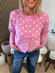Candy Pink Polka Dot Cardi Beatrix