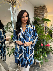 Blue Patterned Tunic Gloria