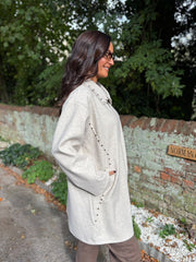 Stone Stud Detail Coat Meredith