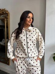 Cream Polka Dot Tracksuit Darla