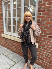 Black Mini Love Heart Scarf