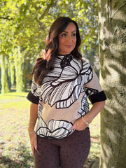 Stone Sketch Floral Knit Lyra
