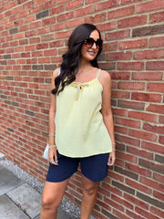 Lemon Bubble Cotton Tie Detail Vest Miley
