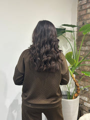 Chocolate Diamante Sweat Top Nina