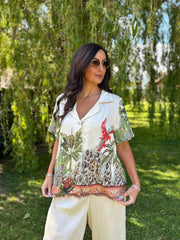 Cream Tropical Shirt Willow