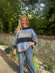 Navy Striped Knit Pamela
