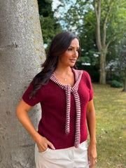 Wine Stripe Tie Knit Jayla