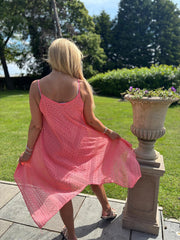Coral Chevron Lace Dress Haven